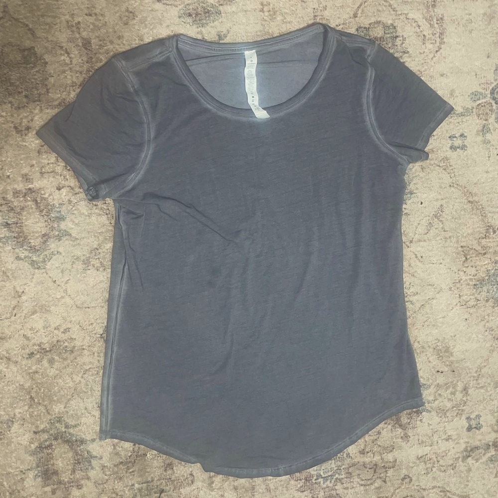 Lululemon Deep Coal Short Sleeve Shirt Size 6